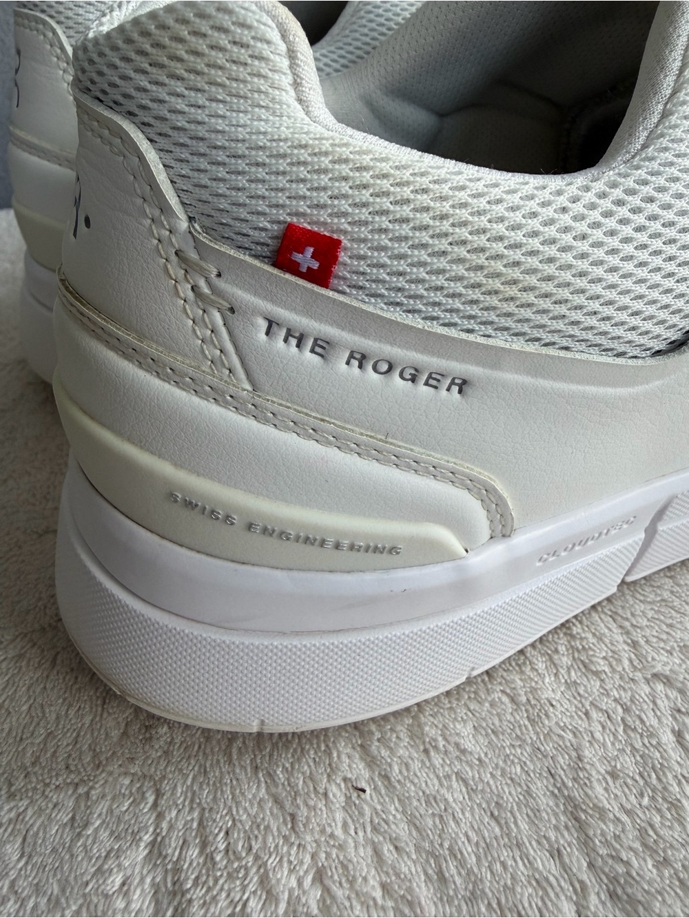 On Cloud The Roger Advantage Sneakers s10M Men’s Swiss Engineering White Leather - Picture 14 of 14